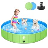 Hundepool für Große & Kleine Hunde, 120cm Faltbarer Hunde Pools Hundebadewanne, PVC Schwimmbecken...